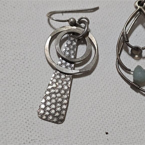 Silpada Sterling‎ Silver Stamped 925 Single Dangle Drop Earrings - Picture 2 of 6